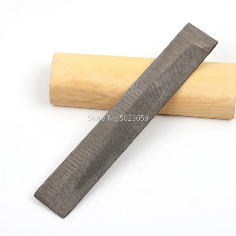 1 Piece DIY Knife Making Damascus Steel Ladder Sandwich Pattern Steel Knife Blade Blank Has Been Heat Treatment 200*30*3mm