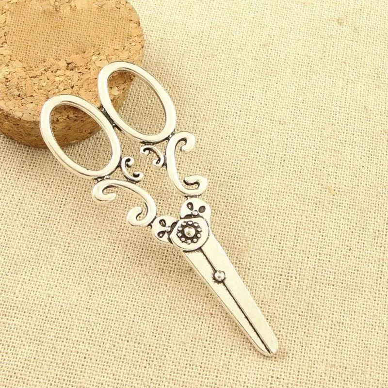 REGELIN 5pcs/lot  30*75MM Retro Style Scissors Charm Pendant for Diy Necklace Jewelry  Accessories Making Handmade Craft