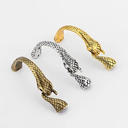 3PCS Snake Head Half Cuff Bracelet Clasp Head Tail End Caps Hook Clasp For 5mm Round Leather Cord Bracelet DIY Jewelry Making