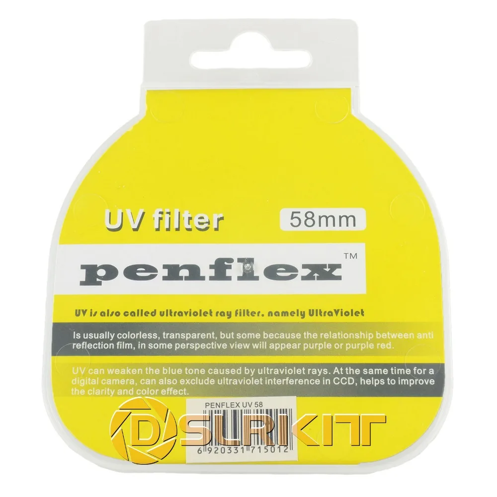 واقي عدسة مرشح الأشعة فوق البنفسجية ، 58 مللي متر ، Penflex