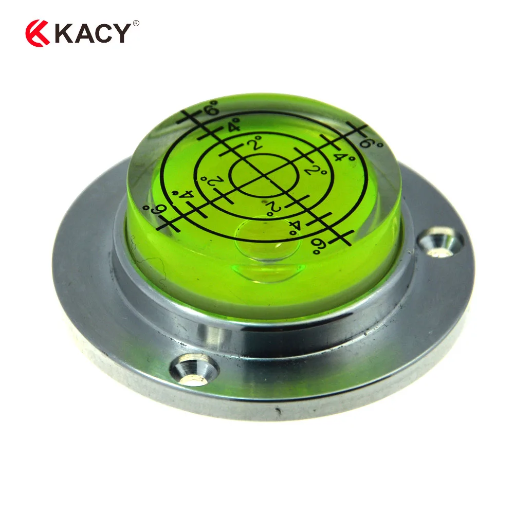 KACY 2PCS/LOT Circular level 50mm dia. with 2-4-6° vial, Chrome finish
