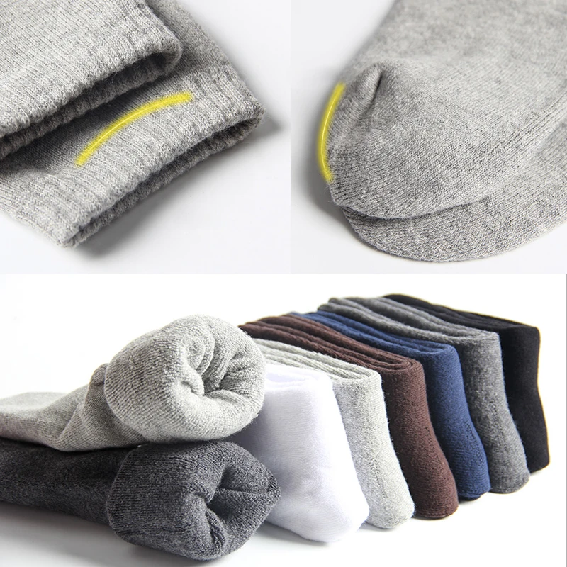 HSS Brand Thicken Men\'s Cotton Socks Keep Warm Floor Fluffy Socks Thermal Solid Color Winter Thick Socks For Man High Quality