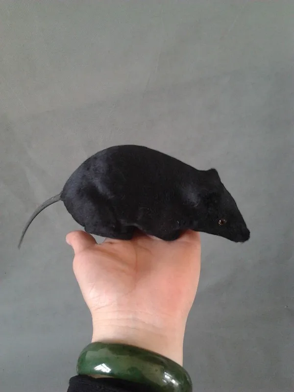 

Игрушечная черная мышь-симулятор из полиэтилена с искусственным мехом, 27x7x7 см, подарок для детей от 1 года