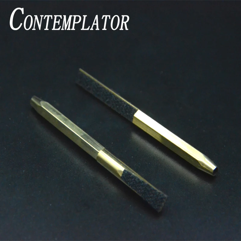 CONTEMPLATOR 1piece Fly Tying Flat Dubbing Teaser Tool Heavy Brass Body Brush Necessary Fly Fishing Tackle With Stick