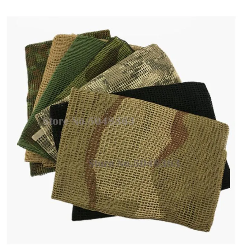 Men Scarves Arab Tactical Desert KeffIyeh Net Cloth Scarf Shawl Cotton Blend Face Mask Scarves Sniper Face Veil