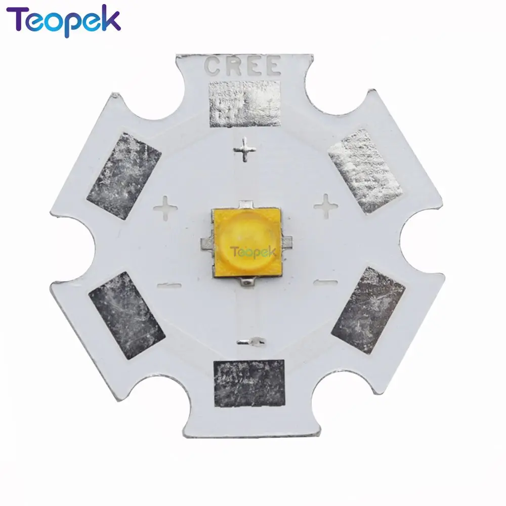 LED de diodo emissor de alta potência, branco frio, branco quente, branco neutro, azul royal, PCB, Cree XTE, 5W, XT-E, 8mm, 12mm, 14mm, 16mm, 20