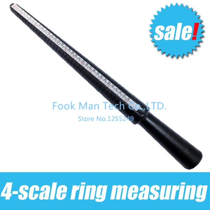 wholesale plastic Ring Sizer Stick,4 Scale Measuring Stick EUR/US/JAPAN/ HK &TSK Ring Gauge plastic Finger Sizer Tool Measure