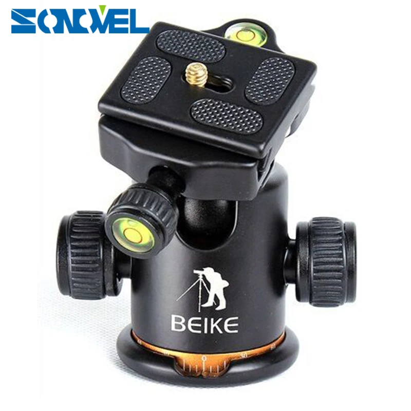 BEIKE Aluminum BK-03 Camera Tripod Ball Head with Quick Release Plate Pro Camera Tripod Max load to 8kg