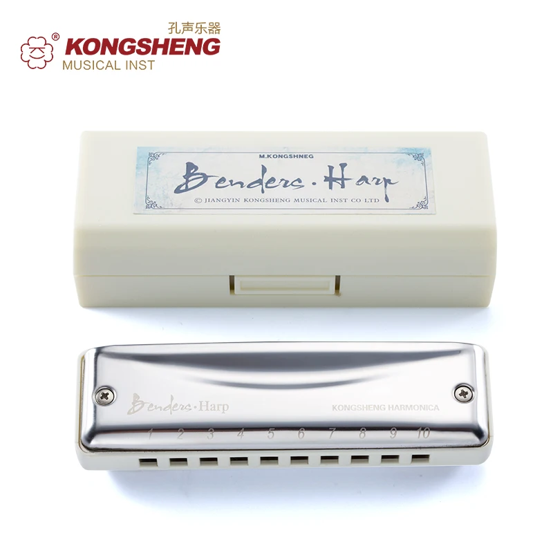 KONGSHENG harmonica 10 holes Diatonic mouth organ Key of C/D/E/F/G/A/Bb Musical Profession Instrument Blues harp for Beginner