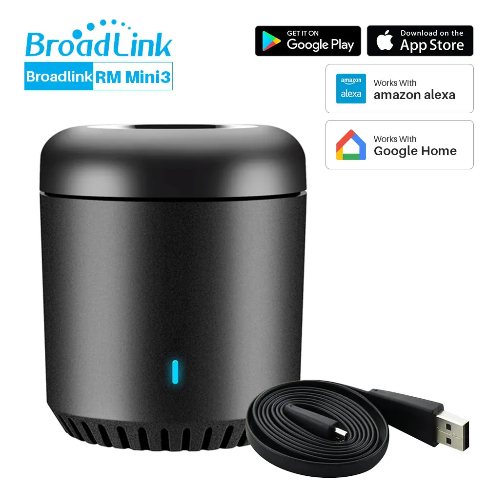 Пульт дистанционного управления Broadlink RM Mini 3/Bestcon RM4C Mini WiFi 4G ИК, устройство для удаленного управления через приложение, работает с Alexa Echo Google Home Пульт дистанционного управления Broadlink RM Mini 3/Bestcon RM4C Mini WiFi 4G ИК, устройство для удаленного управления через приложение, работает с Alexa Echo Google Home