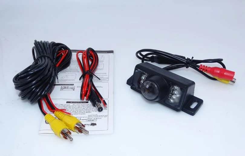 New arrival car rear view camera bring 7 led lights hot selling product wire  the higest night vision system apply for all cars