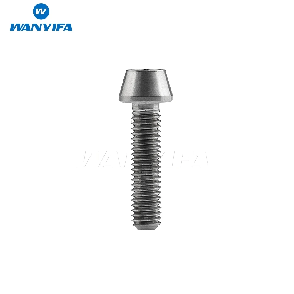 Wanyifa titanyum cıvata M5 x 9 16 18 20 25 30 35 40 45 50 55 60mm Allen anahtarı konik kafa cıvata vida bisiklet gövdesi Seatpost