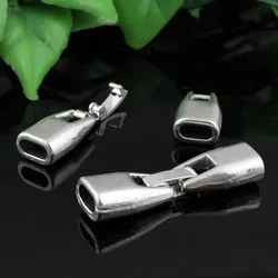 10sets/lot Antique Silver Fold Over Lobster Clasp For Necklace Bracelet Chain DIY Jewelry Accessory 32x9mm,fit:6x3mm K04266