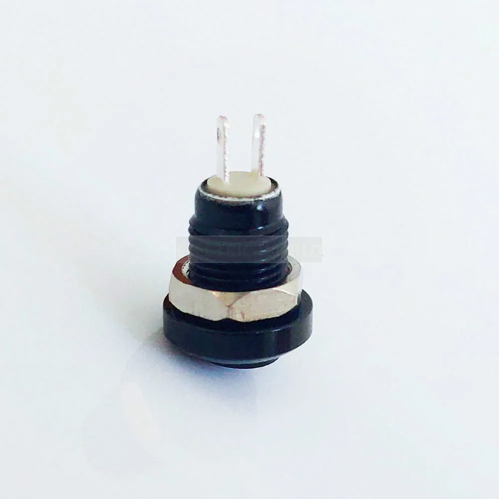 8mm Metal Push Button Switch Momentary black Aluminum Horn Doorbell Bell switch Waterproof Car Auto Engine PC Power Starter image 2