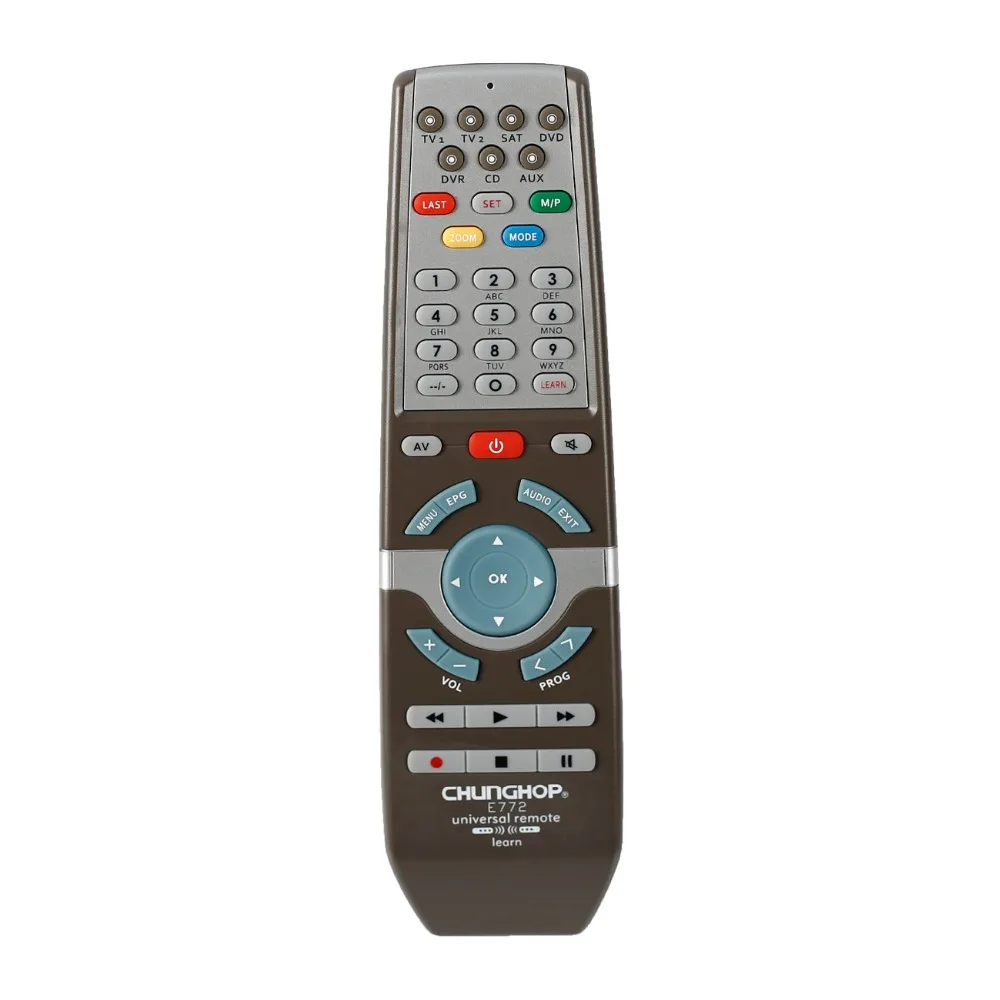 CHUNGHOP E772 IR جهاز تحكم عن بعد للتعلم العالمي يستخدم للتلفزيون/SAT/DVD/CBL/DVB-T/AUX Universal CE TV الذكي ثلاثي الأبعاد