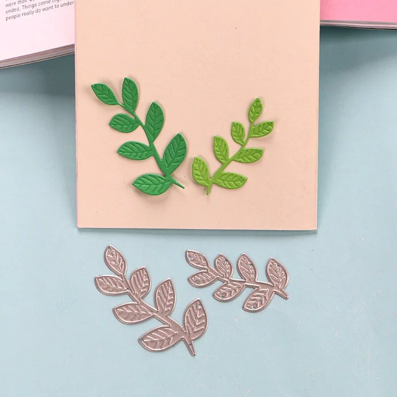 DUOFEN METAL CUTTING DIES 2pcs debossed leaves stencil DIY Scrapbook Paper Album 2019 new