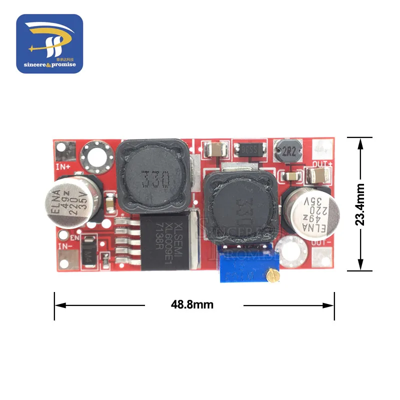 XL6009 Boost Buck Converter Step Up Adjustable 20W 5-32V to 1.2-35V DC-DC Power Supply Module High Performance Low Ripple