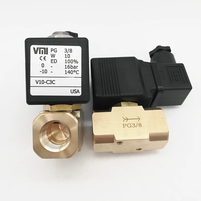 V10-C3C 220VAC Large Diameter Two-way Solenoid Valve VMI PG 3/8 Solenoid Valve for Twin Screw Granulator