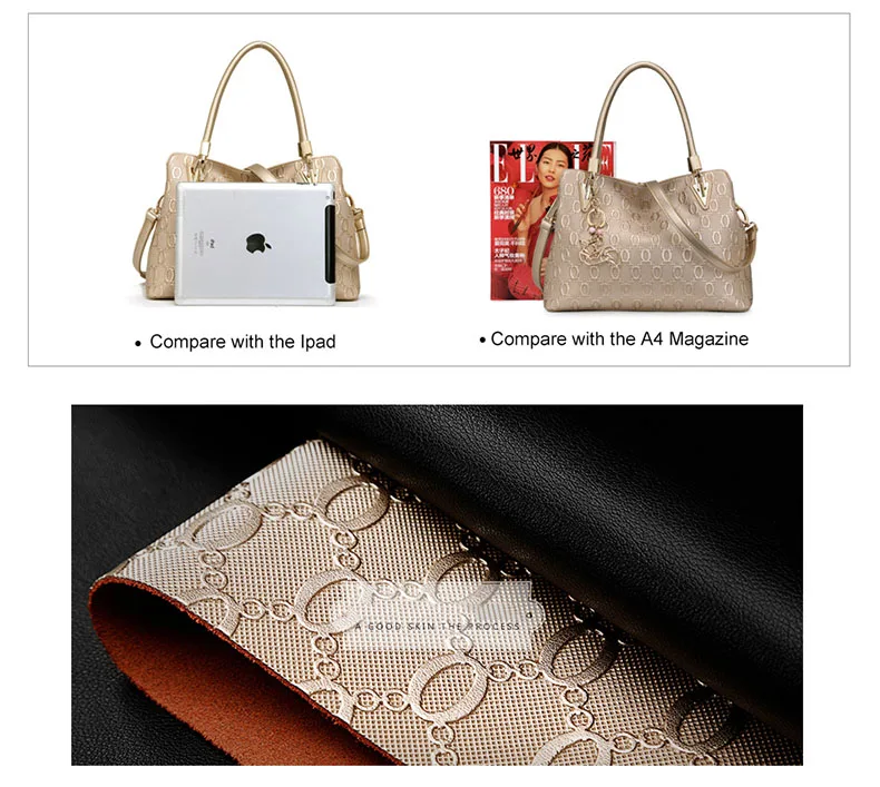 FOXER Elegante Mama-Tasche aus Rindsleder, Damen-Tragetasche mit großem Fassungsvermögen und Anhänger, vielseitige Pendler-Handtasche für Arbeit und Alltag – Detail 5
