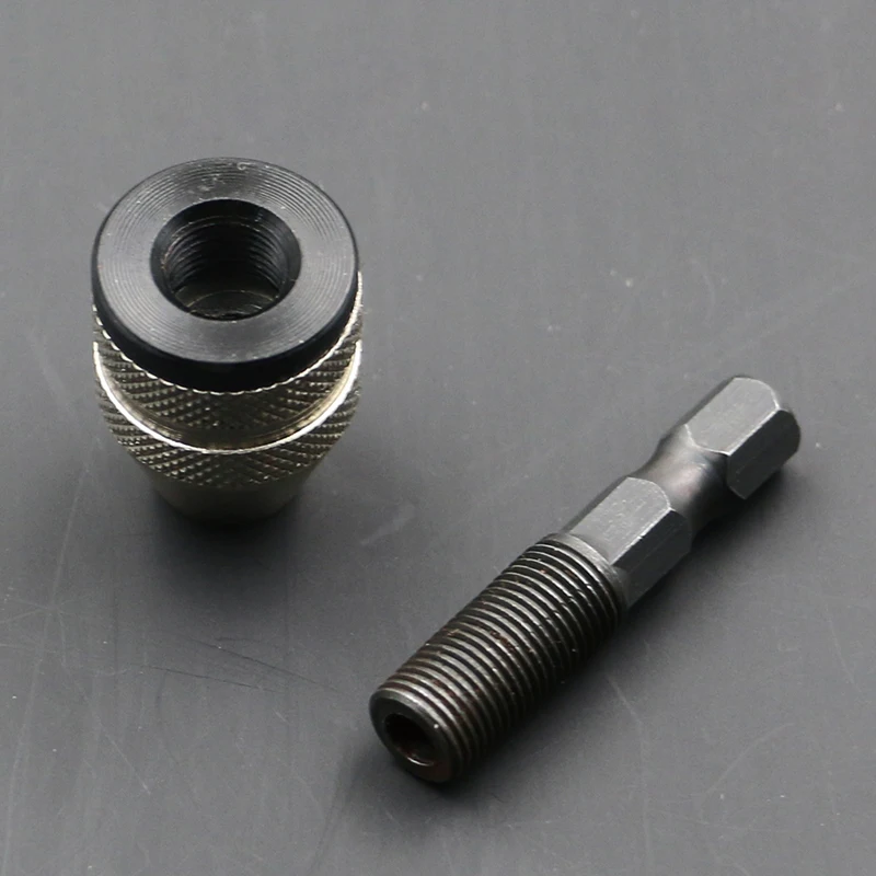 Trapano senza chiave Chuck cacciavite Impact Driver Adapter 1/4 ''Hex Shank Drill Bit Tool nastro colore nero