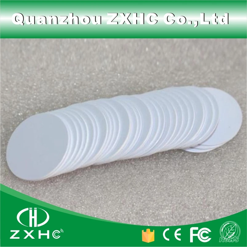 (10 sztuk/partia) RFID 13.56 mHz 25mm UID wielokrotnego zapisu monety blok 0 karty Tag do kopiowania okrągły kształt materiał PVC