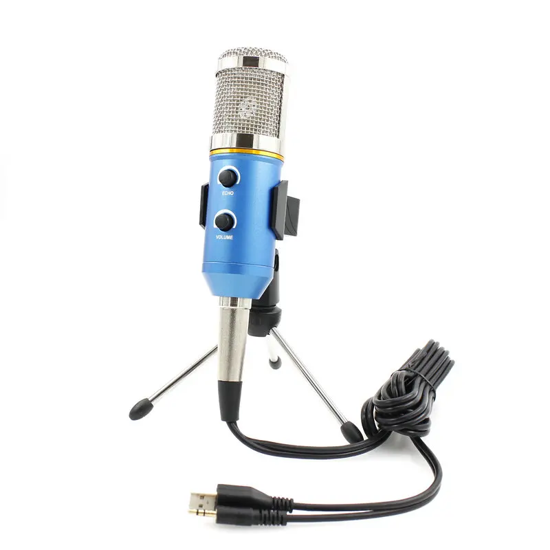 MK-F200FL Condenser Microphone Professional Wired Desktop USB Microphone Stand With Tripod/arm stand For Computer Karaoke Studio