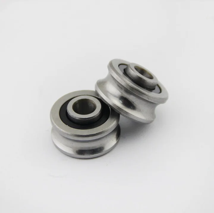 100pcs/lot SG66 6x22x10 mm U groove roller bearing roller wheel pulley ball bearing guide track 6*22*10mm