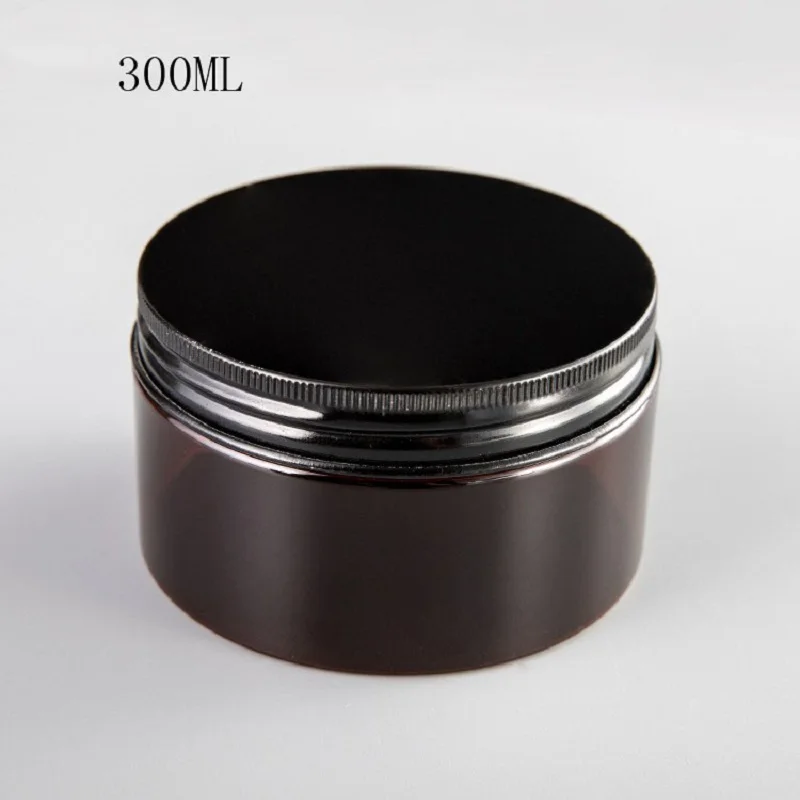 

300ML Facial Cream Jar Refillable Cosmetic Container 89mm Mouth Empty Plastic Facial Mask Packing Box with Aluminum Screw Cap