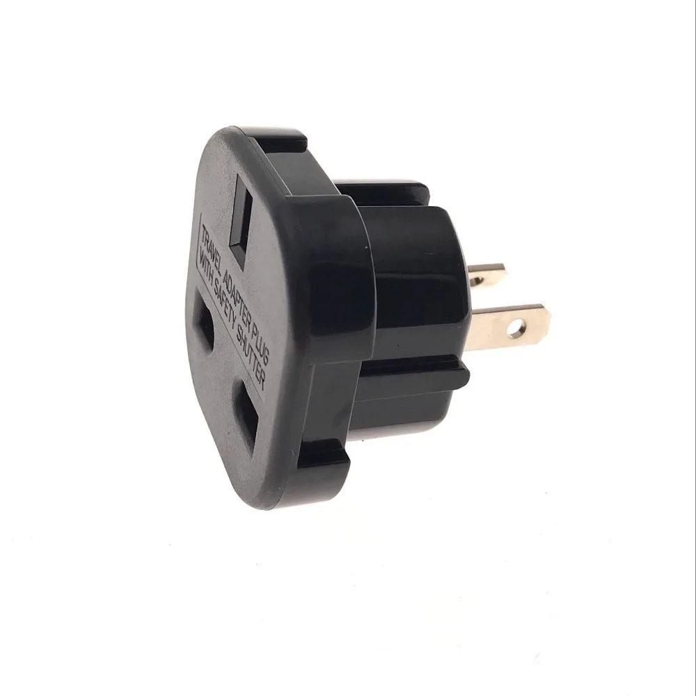 Change UK 3Pin to AU/ US AC Power Socket Plug Travel Converter Charger Adapter Outlet For UK The plug can rotate 1PCS