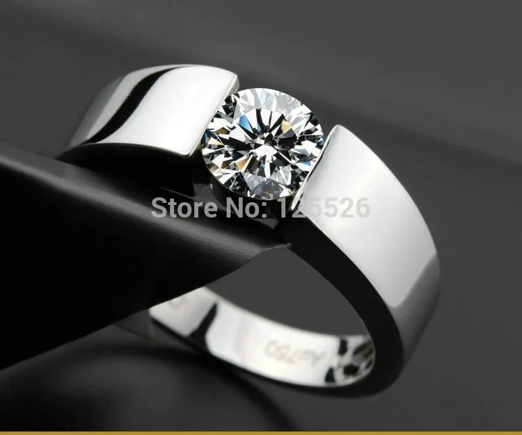 Wholesale Choucong Wieck Solitaire Style Men Birthstone 925 Sterling Silver Wedding Band Ring Size 7-11 Free shipping