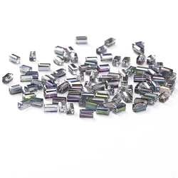 Shiny Gray AB 50pcs 2*4mm Crystal Beads Austria Crystal Square-shape Loose Beads DIY Jewelry Making C-3