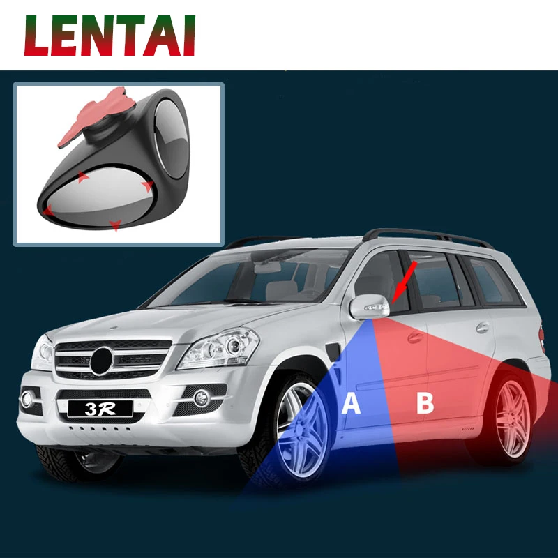 LENTAI 1PC 360 Adjustable Car Rearview Mirror Auxiliary For Honda Civic Accord Fit Subaru Impreza Forester Nissan Qashqai Juke