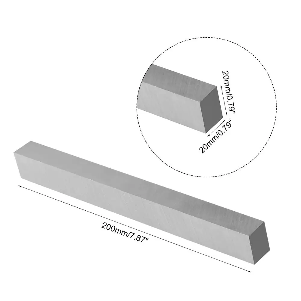 200mm HSS Square Milling Engraving Lathe Tool Bit Turning Tool For Milling Turning Lathe Grinder Cutter Mill Blank 10/14mm