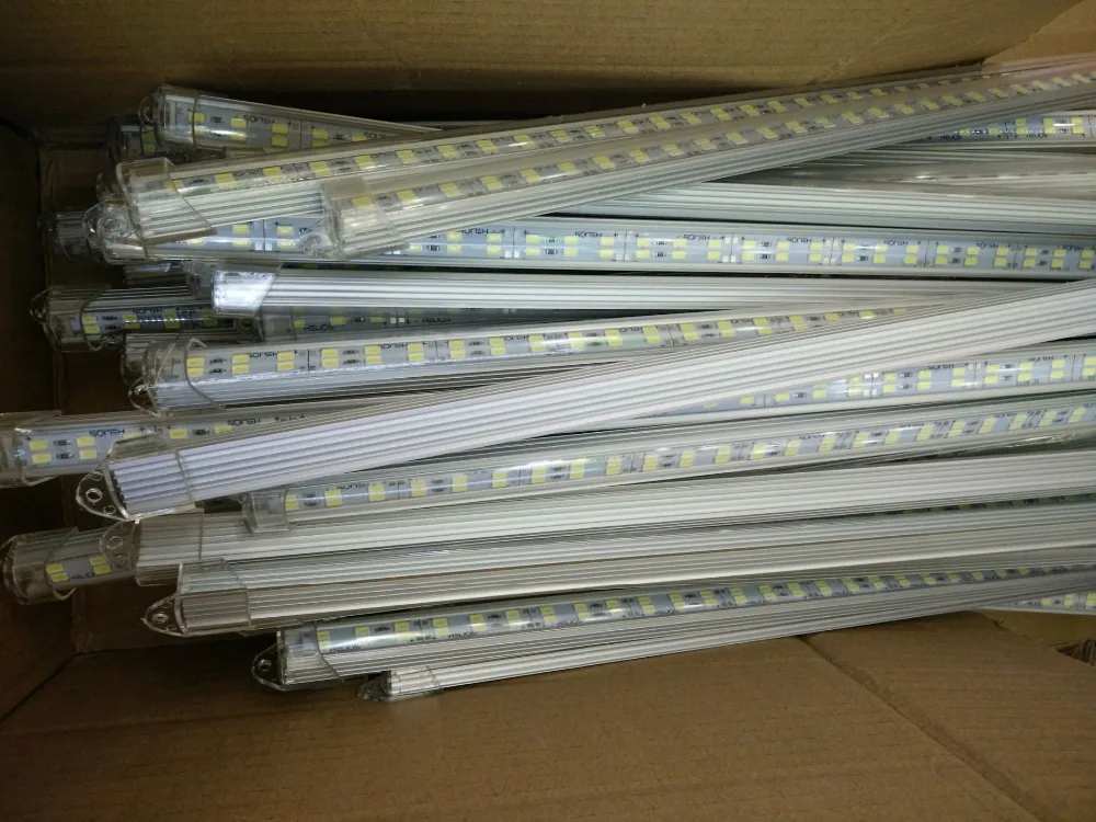 50pcs*50cm Factory Wholesale Double row DC 12V 72/84 SMD 5630 5730 LED Hard Rigid LED Strip Bar Light,with clear or micky cover