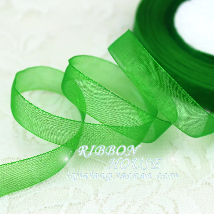 45meters/lot (50 yards/roll)1/2\'\'(12mm) Organza ribbons  white gift wrapping decoration Christmas ribbons Sewing Fabric Hand DIY