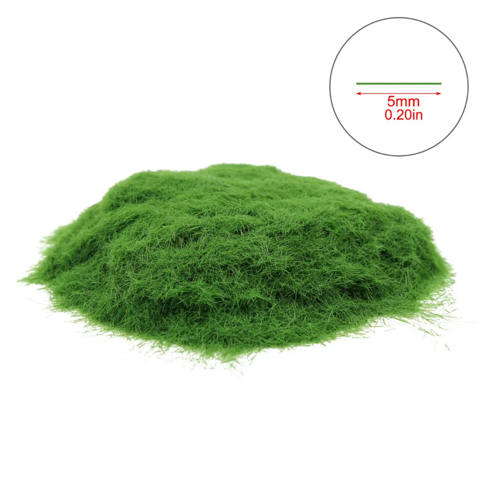 4 bottles 140g 5mm 8mm 12mm Static Grass Green Static Grass Powder Flock Turf Flock Lawn Nylon Model Railway Layout CFA