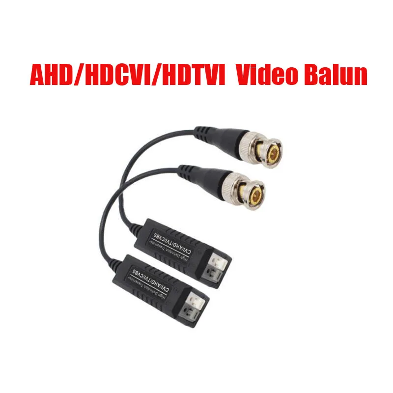 Wysokiej rozdzielczości 720P/1080P 3mp 5mp 8mp AHD/HDCVI/HDTVI BNC do UTP Cat5/5e/6 wideo Balun nadajnik-odbiornik pasywny 300m