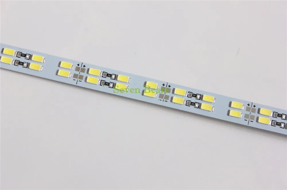 

Double row 10pcs/lot 50cm 72 LED 5730 SMD Non Waterproof Hard Rigid Strip Cabinet Bar Light White Warm White With Cover DC12V