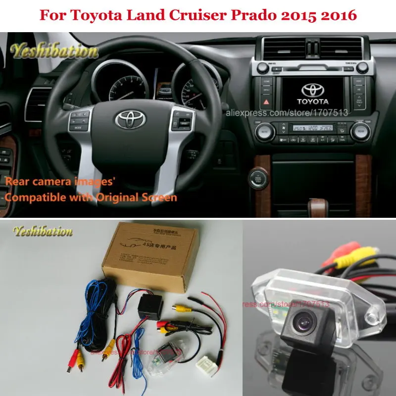 

Car Rear View Back Up Reverse Camera Sets For Toyota Land Cruiser Prado 2015 2016 - RCA & Original Screen Compatible