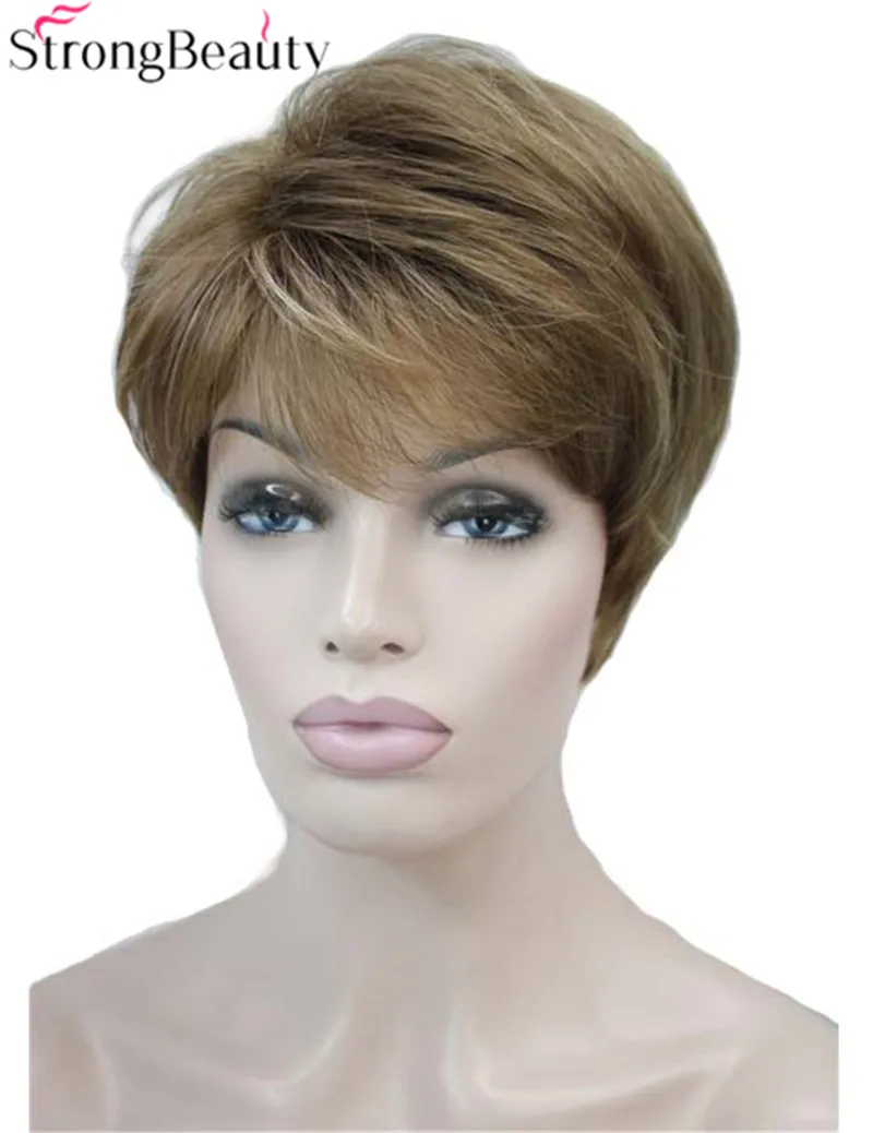 StrongBeauty Short Straight Wigs Synthetic Women Hair Natural Wig Many Colors