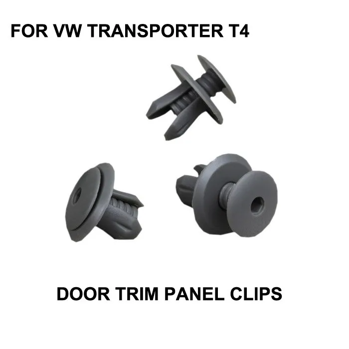 FOR VW Transporter T4 DOOR TRIM PANEL CLIPS X10 GREY SET Interior Door Card & Trim Panel Lining Clips