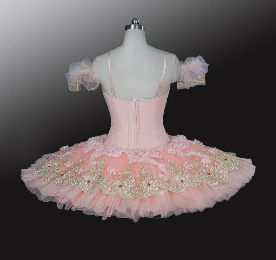 Adult Ballerina Sleeping Beauty Ballet Costumes Girls Sugar Plum Fairy Peach Pink Women Flower Professional Pancake Platter Tutu