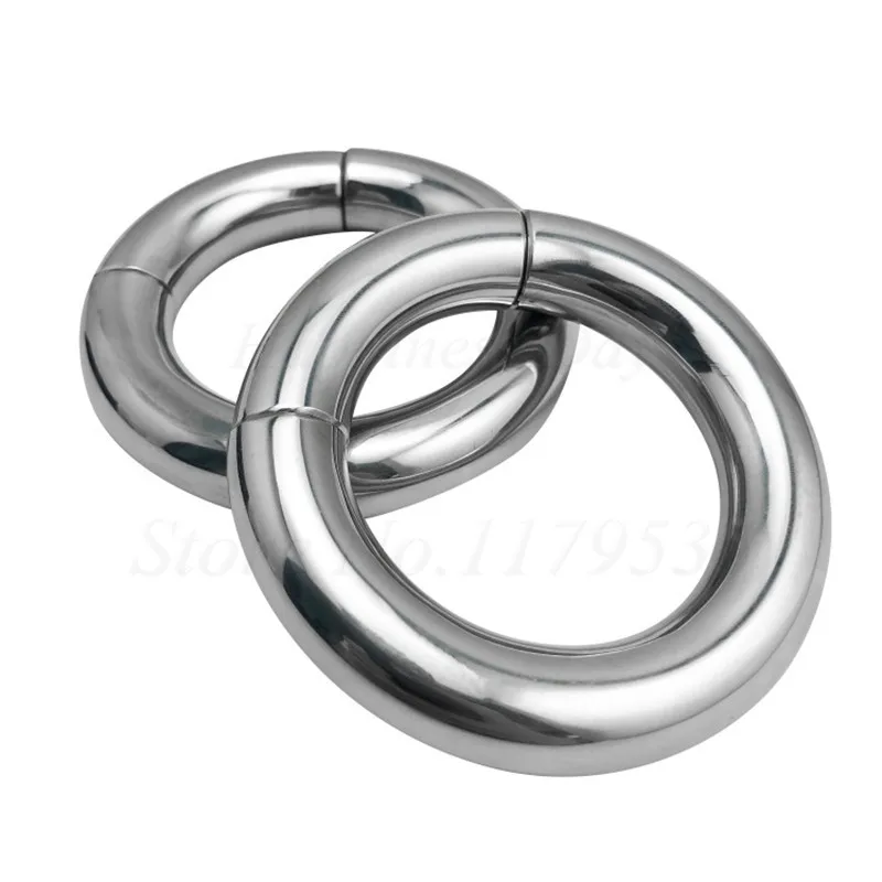 304Stainless Steel Heavy Duty male Magnetic Ball Scrotum Stretcher Metal Penis Cock Lock Ring Delay Ejaculation Sex Toys For Men