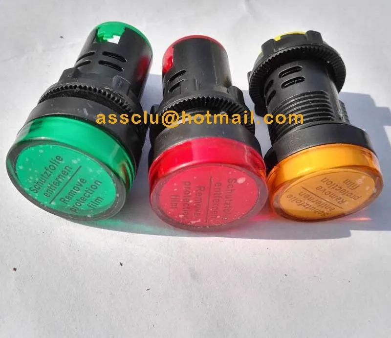 22Mm Led Pilot Panel Indicator Lamp Signal Light Led-lampen Sensor Licht Power Indicator 5 Kleuren 5 Volages Op uw Keuze