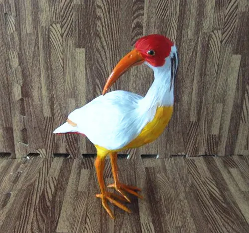 

Simulation colourful Crested Ibis polyethylene&furs Crested Ibis model funny gift about 28cmx24cm