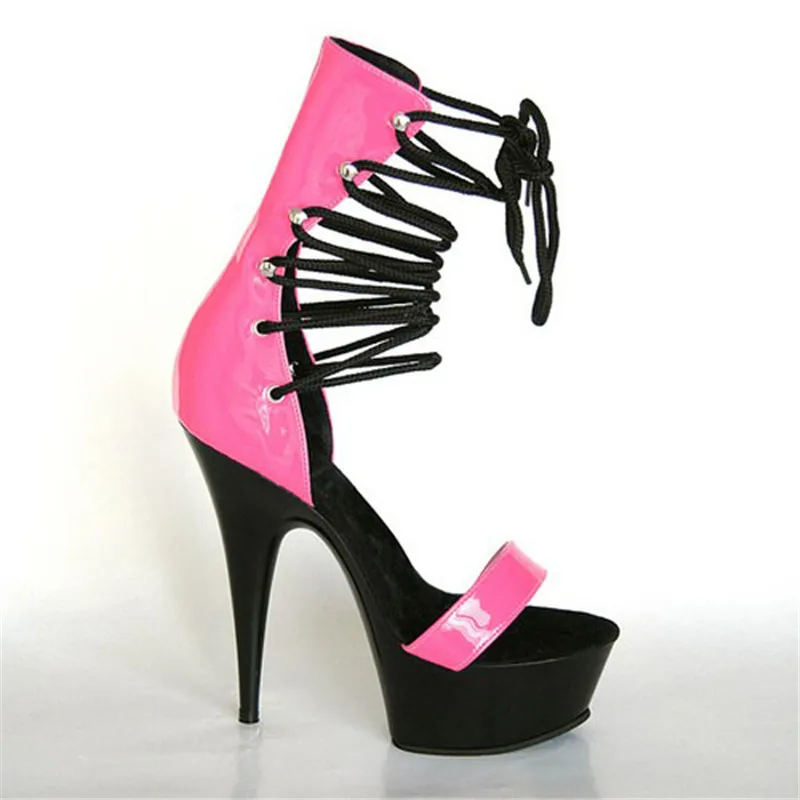 

Elegantly designed ankle strap 15CM high heels, pole dancing/performance/star/model party catwalk sandals