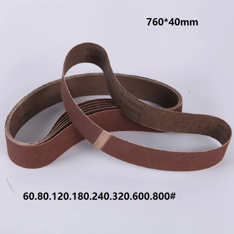 

NEW 10pcs 760*40mm Abrasive Sanding Belt Red brown jade FOR Belt machine