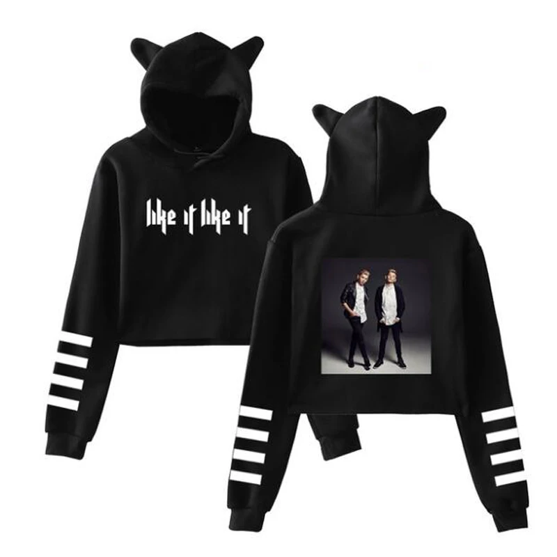 Marcus and Martinus Women Hoodie Long Sleeve Pullover Tops Short Jumper Sweatshirt Girls Casual Hooded Crop Top Hip Hop Clothing