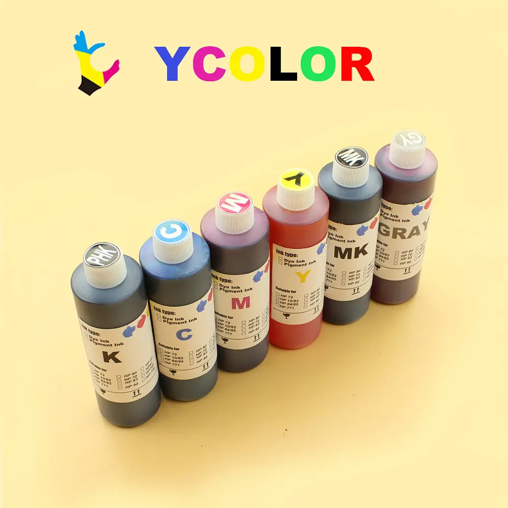 DGYCJLFP 250ml Color Vivid Pigment Ink/Dye ink For HP T610 620 790 110 1120 1200 1300 2300 Printer