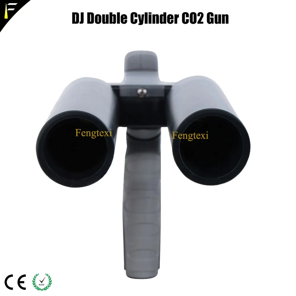 Stage Dry Ice CO2 Gun Pistols 9 Meters Haze Jet 2 Pipe Cryo Gun Pistol For Dancer DJ Disco Party Wedding Concert Halloween